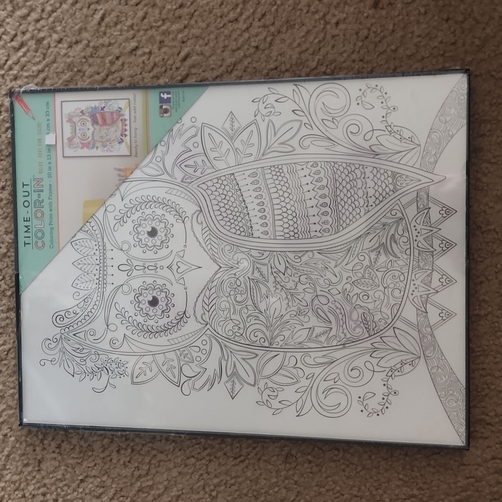 10 x 13 Coloring Print with frame